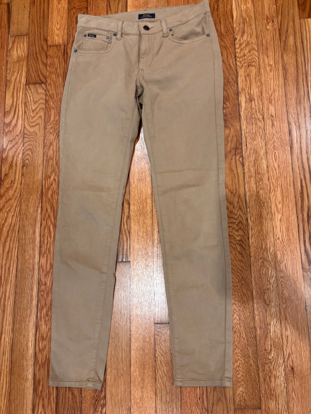 Polo Ralph Lauren Tompkins Skinny Pants Khaki Tan Womens 27